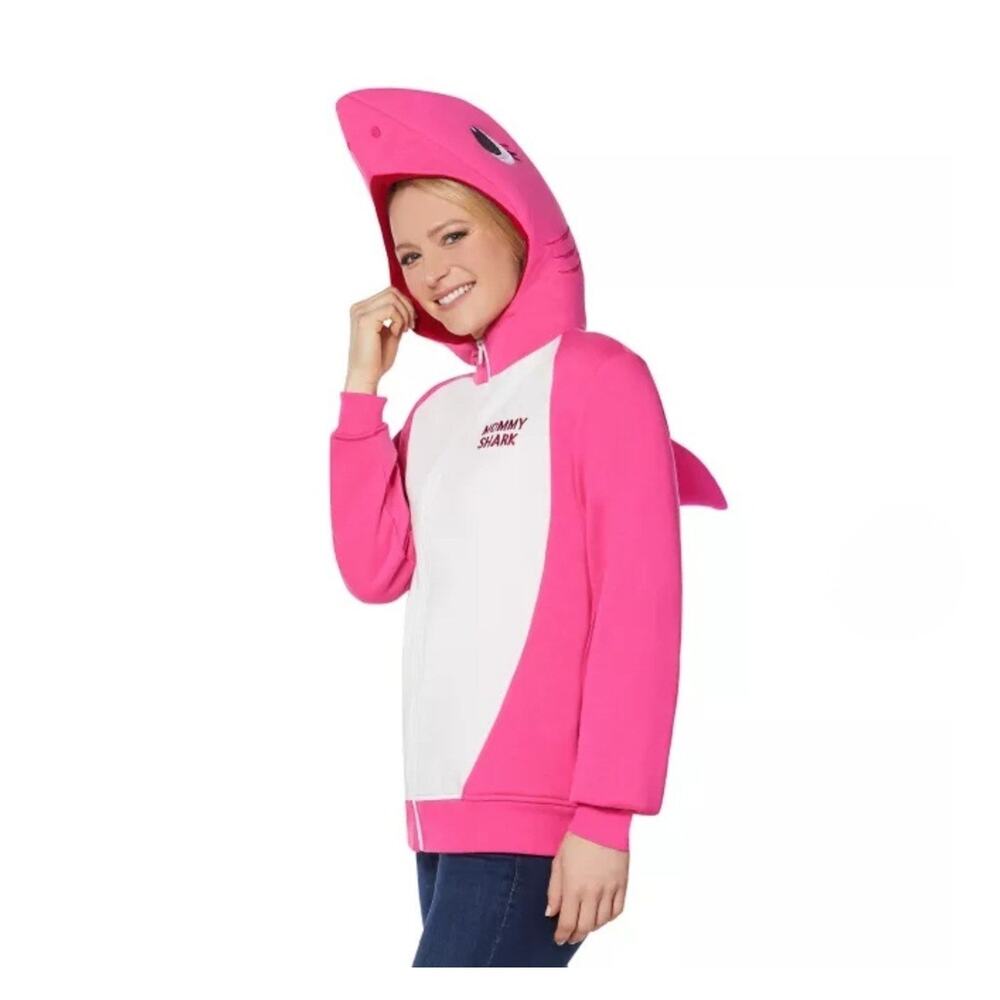 Baby Shark - Adult Pink Mommy Shark Spirit Halloween Costume Hoodie Size M